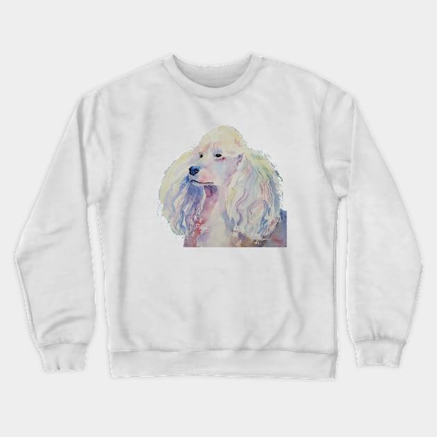 Poodle - standard - white Crewneck Sweatshirt by doggyshop